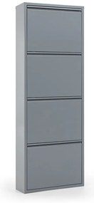 Jasnoszara metalowa uchylna szafka na buty 50x136x15 cm Ode – Kave Home