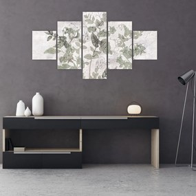 Obraz - Rośliny w gipsie (125x70 cm)
