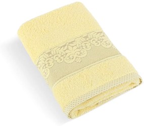 Bellatex Frotte ręcznik kąpielowy kolekcja Orchidea jasnożółty, 70 x 140 cm, 70 x 140 cm