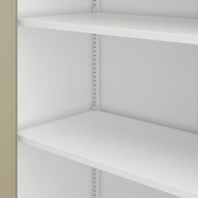 Szafa metalowa ze schowkiem biała / dąb sonoma: Eco Design TOMASZ, 900 x 1850 x 450 mm