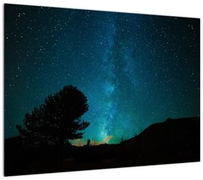 Obraz nocnego nieba z gwiazdami (70x50 cm)