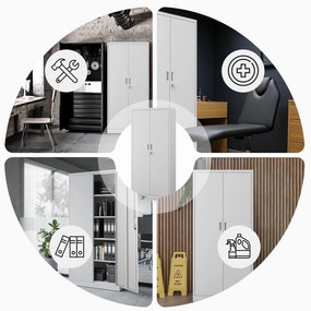 Szafa JAN Compact 1750 x 800 x 400 mm, szara