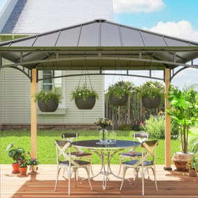 Outsunny Pojemniki na rośliny do wnętrz i na zewnątrz, samonawadnianie, wiszące donice z metalowymi łańcuchami, 4 sztuki, czarne | Aosom PL