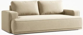 Sofa z Funkcją Spania CAMELIA Beżowa Boucle Nowoczesna