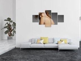 Obraz kąpiącej się kobiety (125x70 cm)