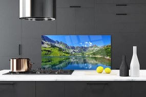 Panel Szklany Spokój Górskiego Jeziora