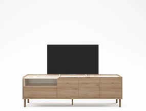 Szafka pod TV w dekorze dębu w naturalnym kolorze 180x55,5x44 cm Monza – Marckeric
