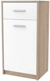 Wysoka komoda biała + sonoma S3-D01