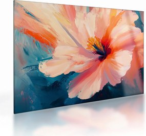 Obraz na szkle - Malowany kwiat (70x50 cm)