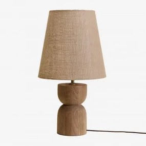 Lampa Stołowa Diniz Z Drewna Mango ↑20 Cm & 30 Cm Alidara - Sklum