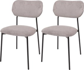 Krzesło do jadalni MCW-O26 (zestaw 2 sztuk),  jasnoszary