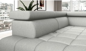 Narożnik BAGGIO Prawostronny z funkcją spania, wolnostojący tkanina LETTO 03 Popielaty WERSAL