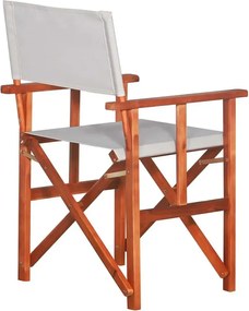 Krzesło reżyserskie tarasowe Santi - białe
