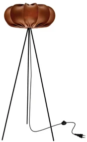 Brązowa lampa stojąca z tekstylnym kloszem (wysokość 147 cm) Cafee – Candellux Lighting