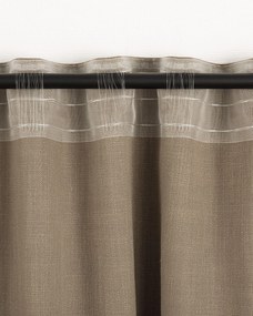 Zasłona gotowa na taśmie marszczącej 140x280cm light brown 1 szt.