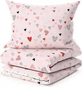 PrzytulneMieszkanie.pl PrzytulneMieszkanie.pl Pościel do łóżeczka krepowa Renforcé LOVITA różowa Rozmiar pościeli: 45 x 65 cm | 90 x 140 cm