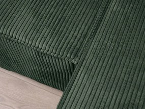 PROMOCJA Ciemnozielony zestaw wypoczynkowy w kształcie U SMART COSARO 295x140 cm II. gatunek