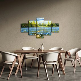 Obraz - Ścieżka w polu, obraz olejny (125x70 cm)