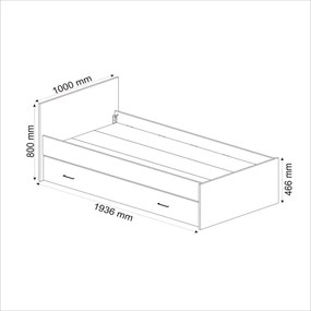 Białe łóżko dziecięce z wysuwanym łóżkiem 90x190 cm Sofia – Kalune Design