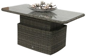 Rattanowy zestaw modułowy BORNEO LUXURY dla 7 osób (szary)