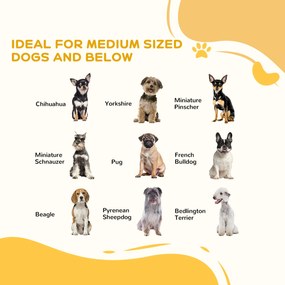 PawHut Składane Ogrodzenie Dla Psów, Regulowana Forma, Do Psów Do 20 kg, 154 x 80 x 30 cm, Białe