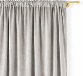 Zasłona gotowa welurowa na taśmie 140x250 SZARA velvet żabki tunel Virella