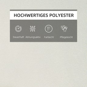 Outsunny Poduszka na Leżak Ogrodowy Komfortowa Nakładka z Zdejmowaną Poduszką Kremowo-Biała Poliester i Bawełna 198x53x5cm | Aosom PL