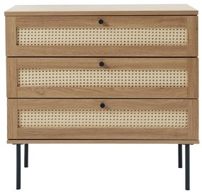 Niska komoda w dekorze dębu w naturalnym kolorze 80x75 cm Pensacola – Unique Furniture