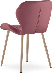 Krzesło jadalniane MANGO VELVET, ciemnoróżowe