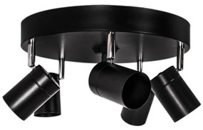 ByRydens 4200730-4002 - Oprawa punktowa CORRECT 5x GU10/7W/230V, czarna, śr. 30 cm