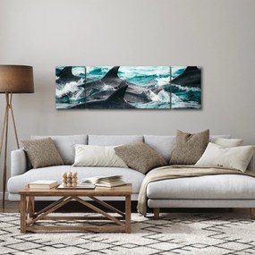 Obraz - Delfiny w oceanie (170x50 cm)