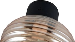 Szklany kinkiet LED na USB w bursztynowym kolorze ø 15,5 cm Earl – Reality