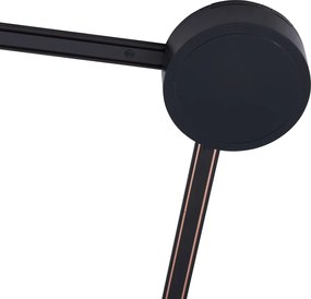 System oświetlenia szynowego z 8 reflektorami i 4 lampami sufitowymi, czarny, 1-fazowy - Magnetic Lance Puk