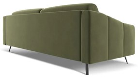 Zielona aksamitna sofa 238 cm Nalu – Makamii