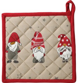 Bawełniana łapka kuchenna z motywem skrzata, 20×20 cm