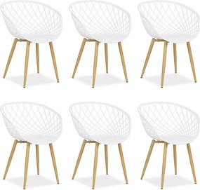 Krzesło ogrodowe 62x80x57 cm białe