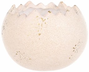 Ceramiczny pojemnik na kwiaty Muszla pozioma, 17 x13 x 9 cm