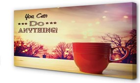 Obraz na płótnie Jesienny Napis na Kubku