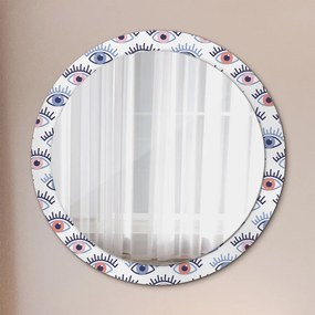 Lustro z nadrukiem dekoracyjne okrągłe Styl nowoczesnych oczu
