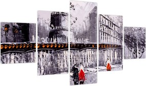 Obraz - Obraz olejny przedstawiający miasto II. (125x70 cm)