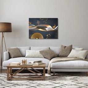 Obraz na szkle - Grafika z jeleniem (70x50 cm)