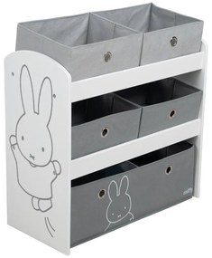 Biały/szary dziecięcy pojemnik na zabawki 63,5x29,5x60 cm Miffy – Roba