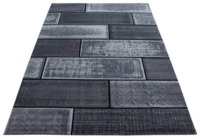 Dywan nowoczesny Plus Cegły szaro-czarny 120 cm x 170 cm