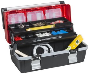 Plastikowa walizka z wysuwanymi półkami McPlus Alu C 22