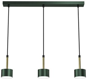 Zielono-złota wisząca lampa do salonu- N024 Fyrona