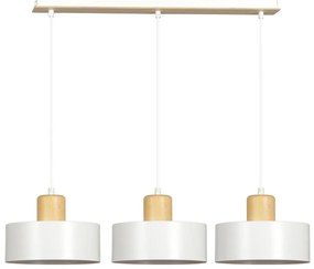 Żyrandol na lince TORIN 3xE27/15W/230V biały