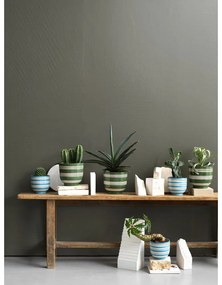 Biało-zielona ceramiczna doniczka Kähler Design Nuovo, ø 15 cm