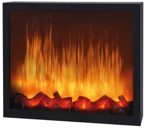 Kominek elektryczny LED, dekoracja świąteczna zasilana sieciowo, 41 x 25 cm