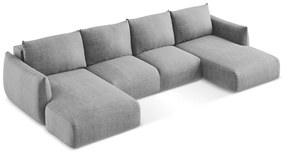 Jasnoszary rozkładany narożnik (w kształcie litery U) Leila – Makamii