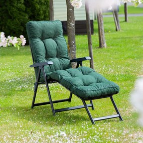Leżak ogrodowy z podnóżkiem Lena Lounger Black Edition H024-32IB PATIO